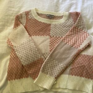 Checkered petite sweater